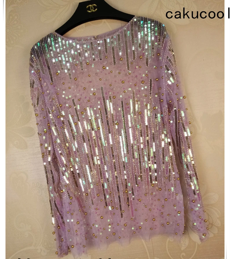 sequined blouses tops