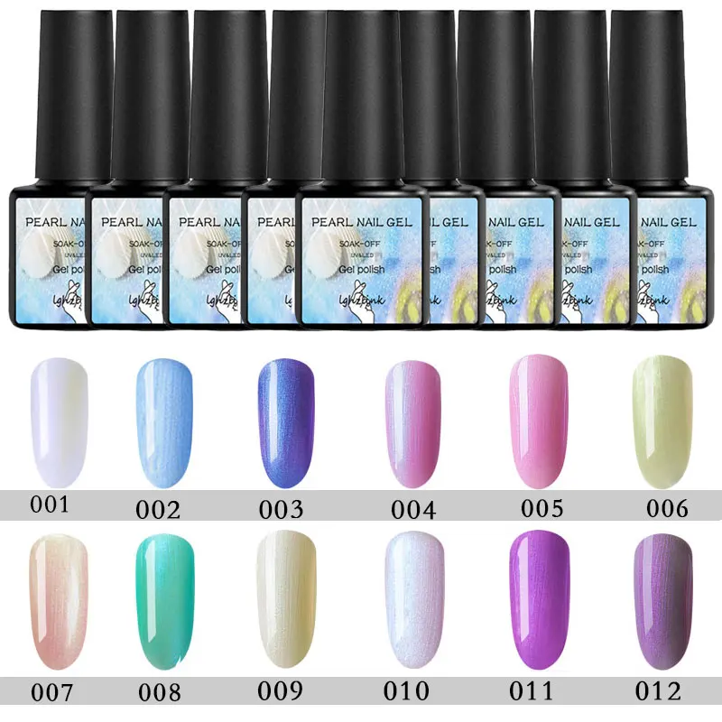 

Nail Art Gel Nail Polish Pearl Mermaid Nail Art Lacquer Varnish 8ml bling Long-lasting Macaron Soak off Varnish Gel Lacquer