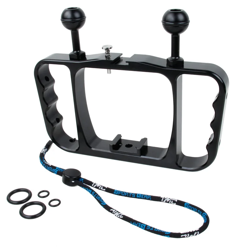

Sj4000 Camera Diving Bracket for Xiaomi Yi 4k Go Pro CNC Aluminum Dual Ball Mount Bracket for Gopro Hero 6 5 3 3+ 4 Accessories