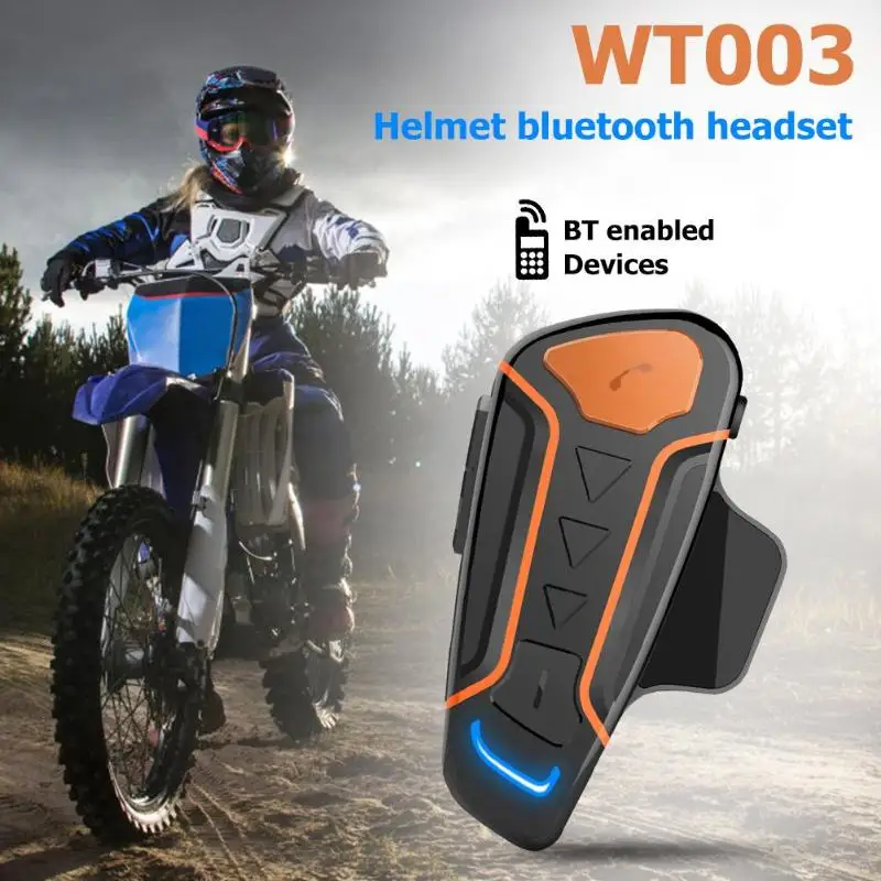 1/2 шт. водонепроницаемый 100% мотоциклетный шлем Интерком WT003 1000 м Мотоциклетный Bluetooth домофон гарнитура с FM автомобильные аксессуары