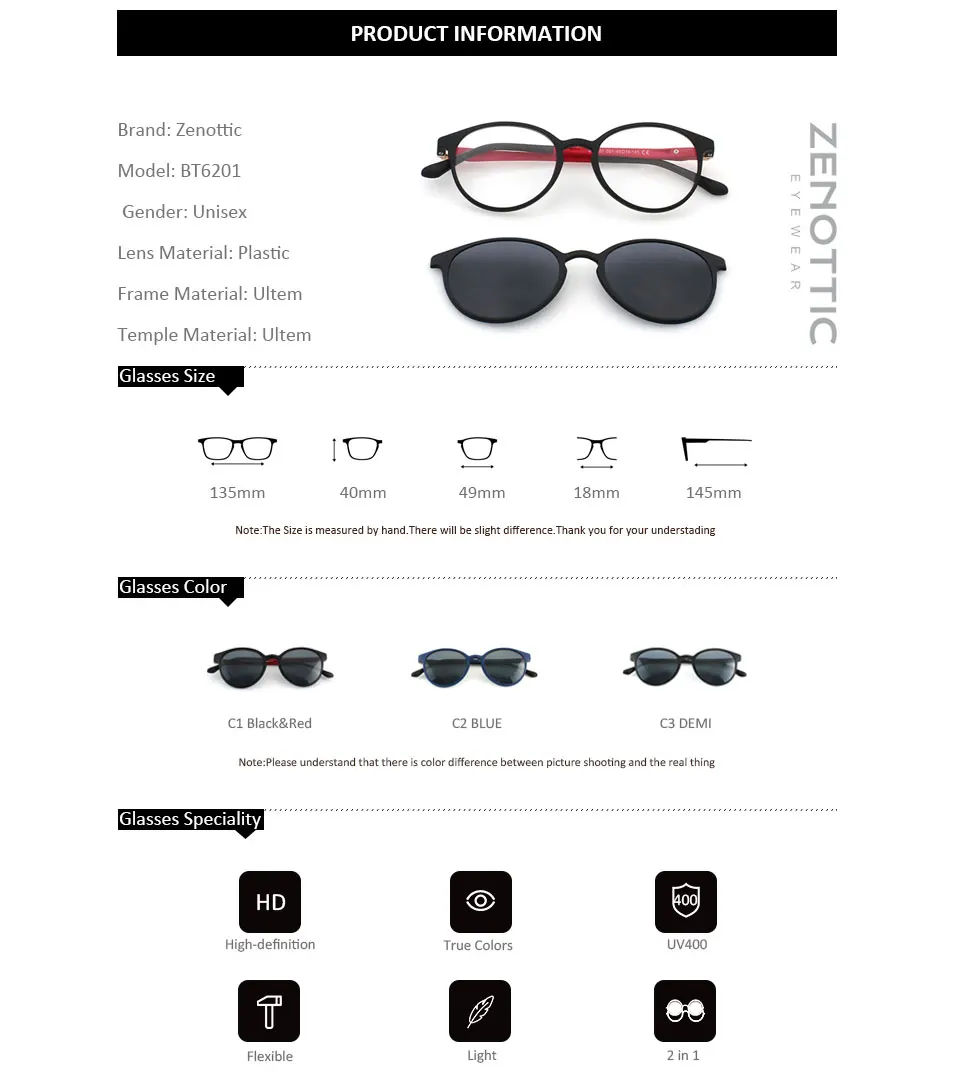 Magnetic-Clip-on-Shades-for-Glasses-Sunglasses-Women-Polarized-Round-Ultem(PEI)-Frame-Glasses-Lady-Driving-Sunglasses-80s-BT6201_03