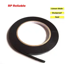 RP надежный, 1 мм толщиной, 30 см (300 мм * 5 м), черной пыли Губка пены Клейкие ленты двусторонняя клейкая для телефона автомобиля Панель Дисплей