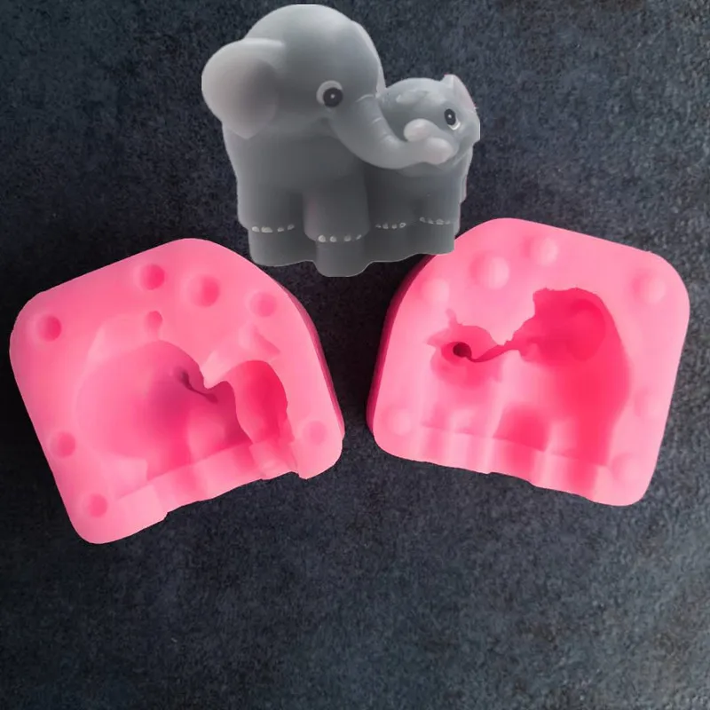 New 3D Elephant Elephant Fondant Cake Silicone Mold DIY Chocolate Mold