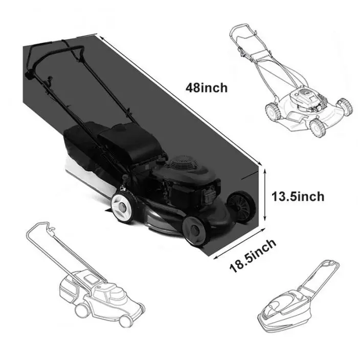 Чехол для газонокосилки, водонепроницаемый, устойчивый к ультрафиолетовому излучению, чехол для газонокосилки s, для универсальной дворовой машины, Weeder Hogard