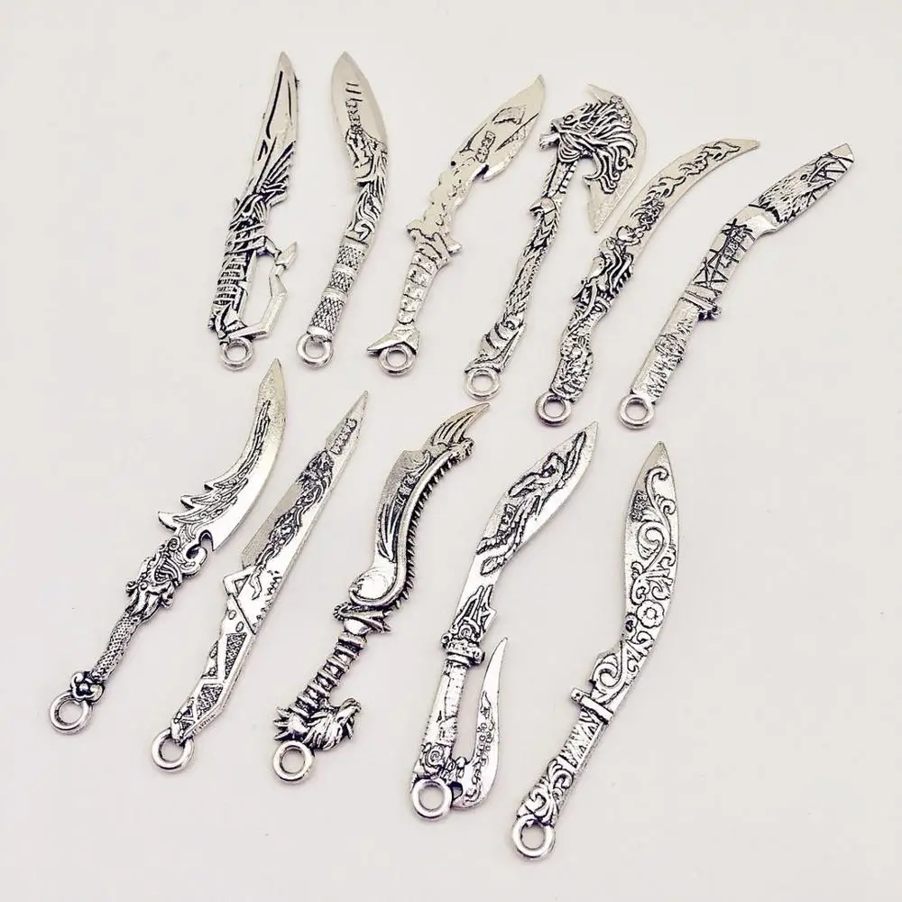 

Vintage mix 11 pcs arrow Knife charms arms Pendants fit DIY handmade necklace earring bracelet charms Jewelry Making