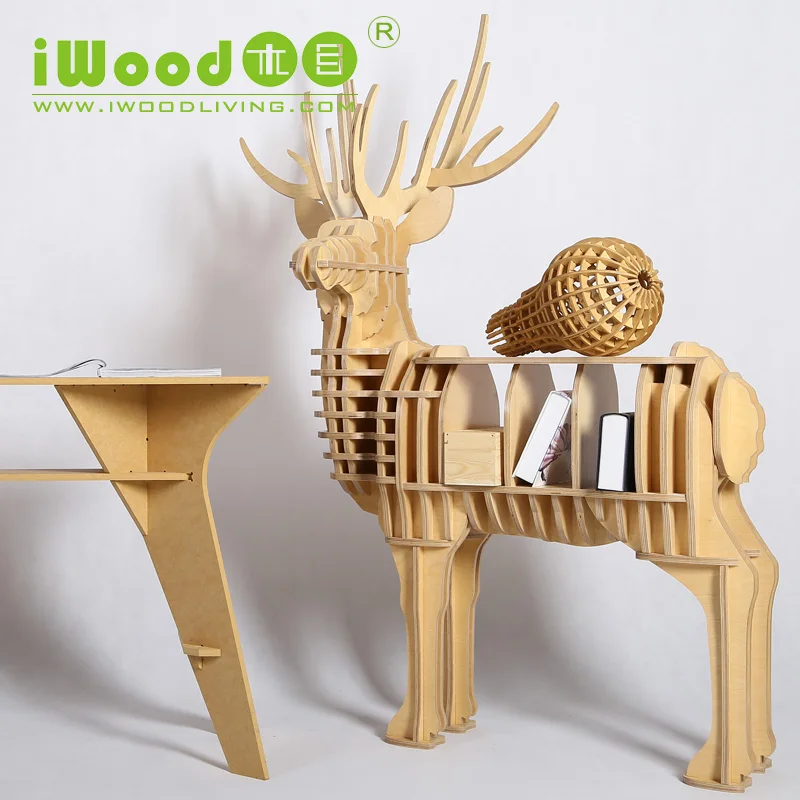 Nórdicos Continental muebles de madera bastidores Creativo casa adornos