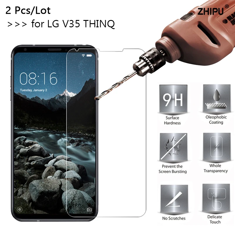 

2 Pcs/Lot 2.5D 0.26mm 9H Premium Tempered Glass For LG V35 ThinQ Screen Protector Toughened protective film For LG V35 ThinQ