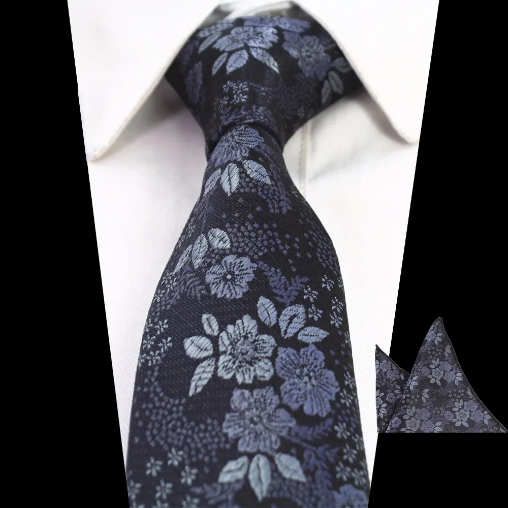 Gusleson Новый Дизайн тонкий галстук набор для Для мужчин Цветочные Тощий Галстук платок галстук человек corbatas Hombre карман squarewedding галстук