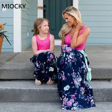 Mother Daughter Dresses mom and daughter Floral Dress Mommy and me clothes Vestido mae e filha Family matching clothes E0166