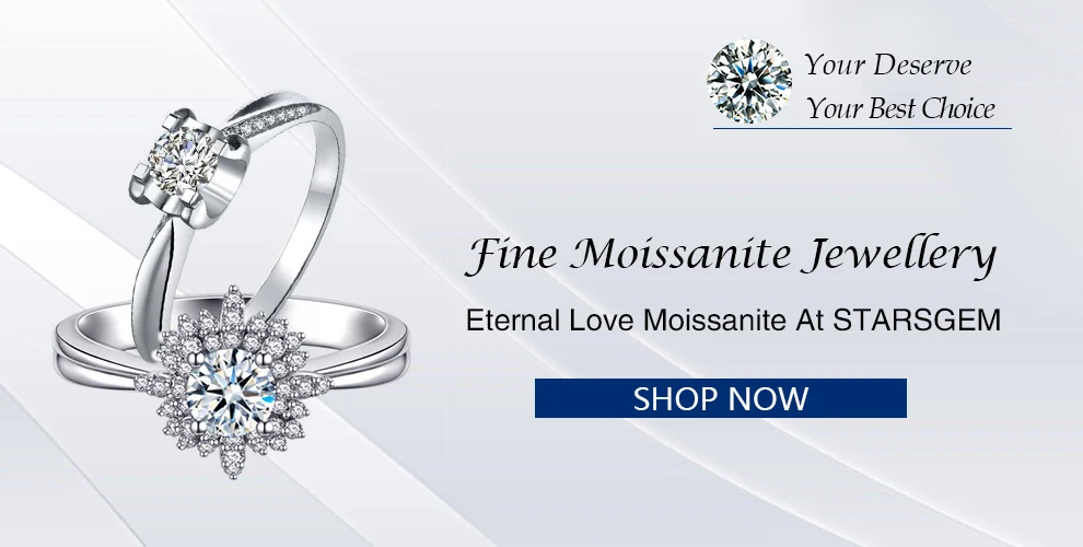 1.0ct moissanite Помолвочные кольца с бриллиантом для женщин 14 к белого золота цвет женские обручальные кольца ювелирные изделия наивысшего