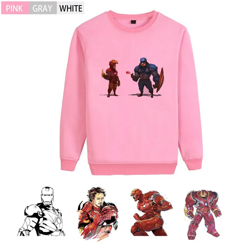 

Iron Man Marvel Avengers hero Personalise O-NECK Cotton Sweatshirts Teen Leisure Unisex Activewear A193291