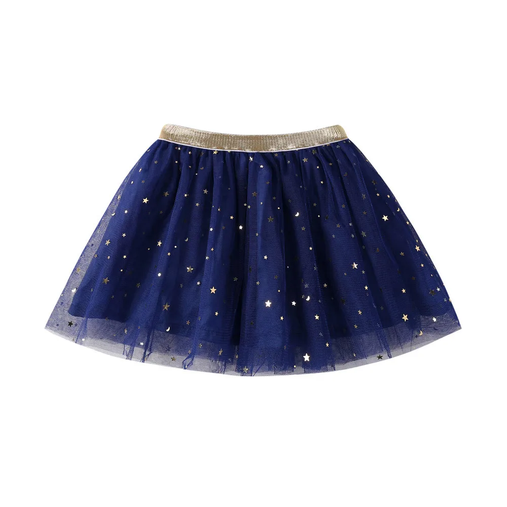 TELOTUNY Baby Skirts Fashion Baby Kids Girls Princess Stars Sequins Party Dance Ballet Tutu Skirts Girls Skirt Fashion New Jan7 - Цвет: Navy