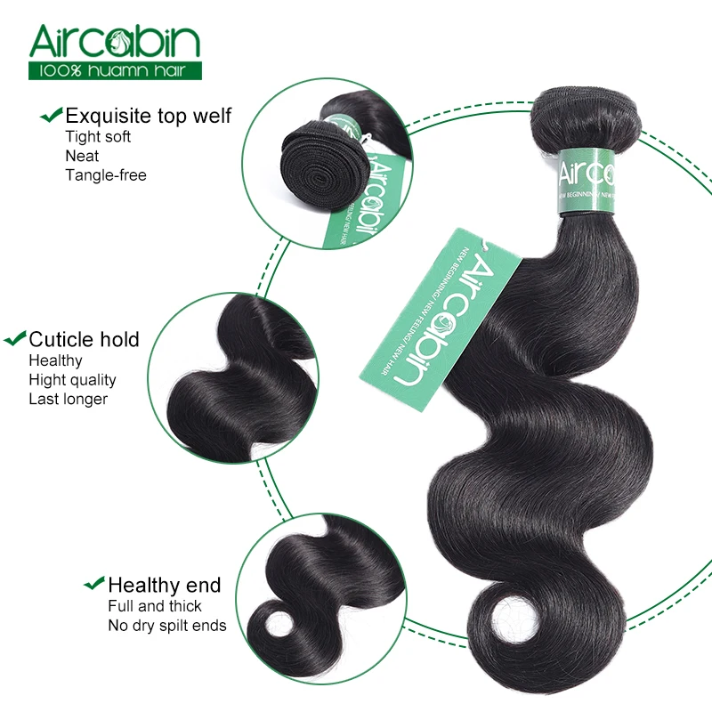 Brazilian Hair Weave Bundles Body Wave Bundles With Closure 3 Bundles Free Part Non Remy Human Hair Extensions Aircabin Hair Brazilian Hair Weave Bundles Body Wave Bundles With Closure 3 Bundles Free Part Non Remy Human Hair Extensions Aircabin Hair