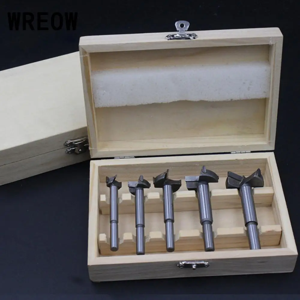 5PC 15 35mm Wood Drill Bit Cutter Self Centering Hole Saw Woodworking