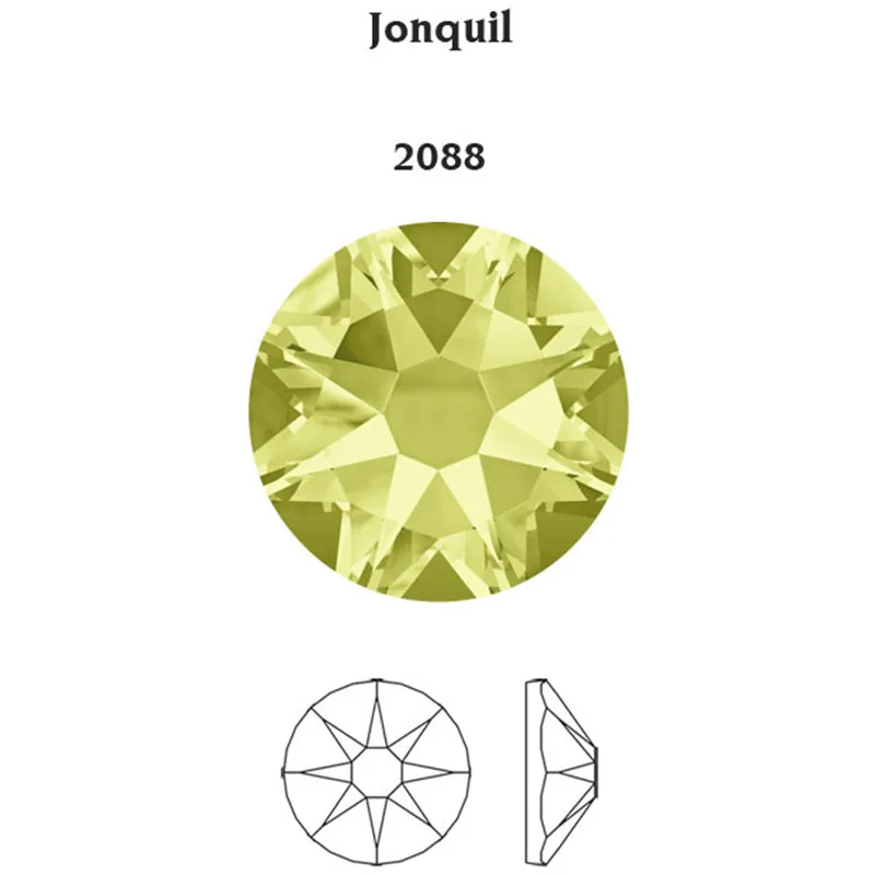 Многоцветный SS20 Xirius Горячая фиксация Стразы 2078 граней 8 большой 8 маленький мотив железа на декоративные камни для одежды украшения одежды - Цвет: Jonquil