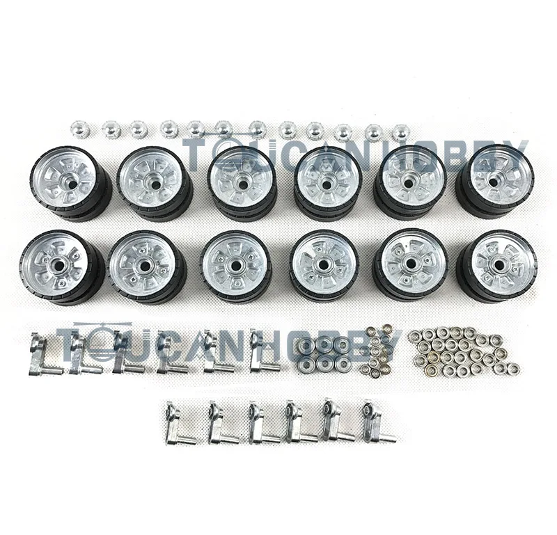 1/16 Scale Full Metal Road Wheels HengLong T90 RC Tank Suspention Bar Cap 3938 TH00586