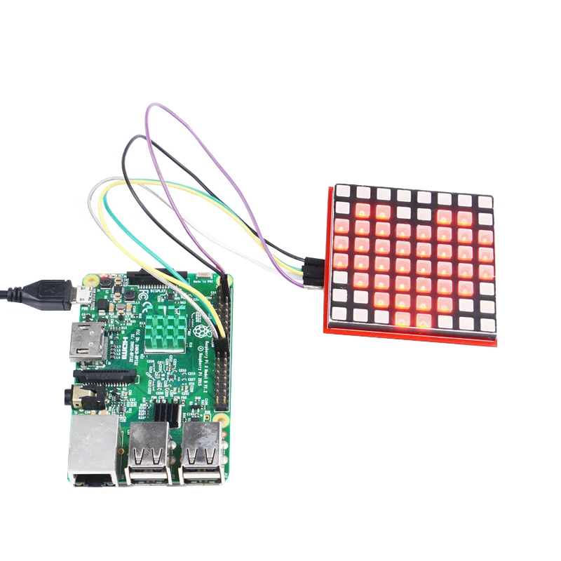 Raspberry Pi RPI RGB модуль светодиодной матрицы с чипом 74HC595 поддержка SPI протокол