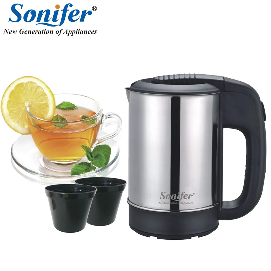 

0.5L Mini Electric Kettle 1000W stainless steel Portable Travel Water Boiler Stainless steel liner Household easy to use Sonifer