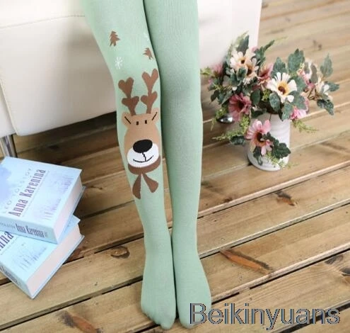 Light green Теплые колготки для девочек; сезон осень-зима; колготки для девочек; детские колготки; сезон осень-зима; плотные теплые хлопковые женские колготки - Цвет: Light green