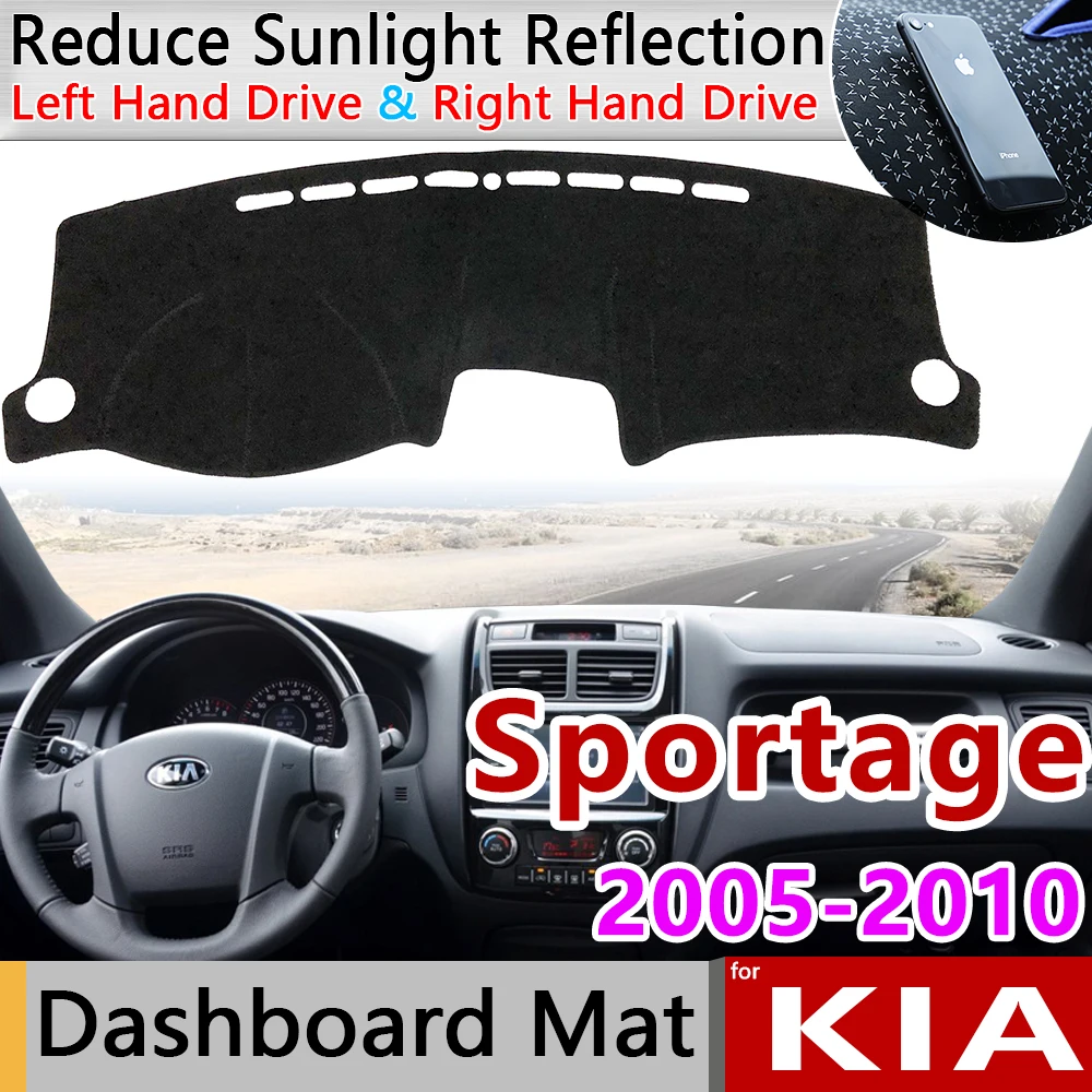 Для Kia Sportage 2005 2006 2007 2008 2009 2010 JE км Противоскользящий коврик, коврик на приборную панель Зонт коврик для панели автомобильные аксессуары R