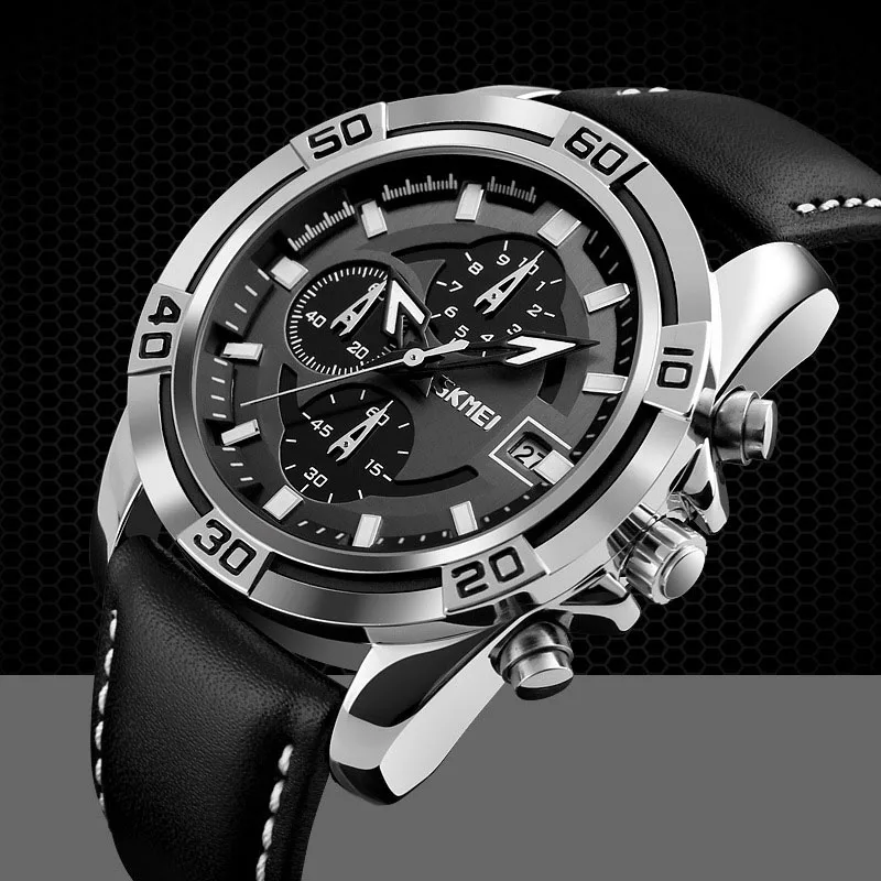 

Men's Business Men's Watch Personality Trend Fashion Men's Quartz Watch Waterproof Six-Piece Belt Watch