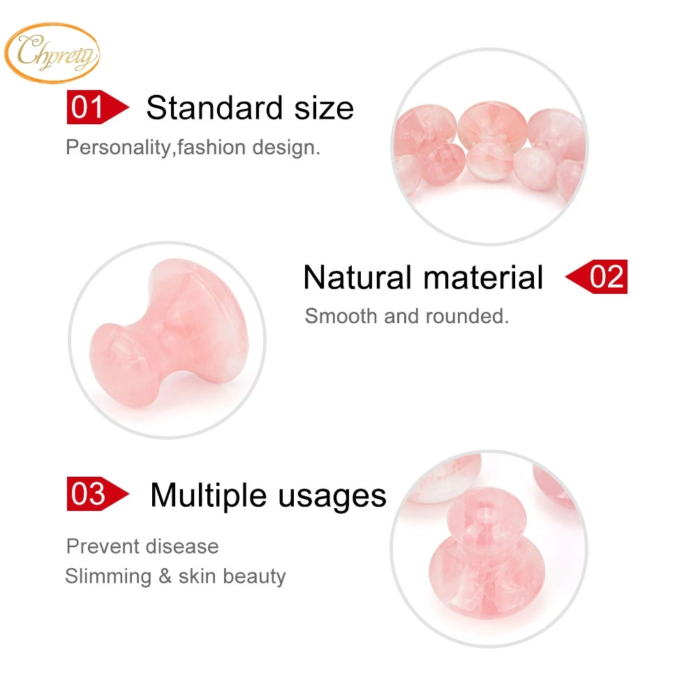 Расслабляющий массажер для спины и тела с розовым кварцем, Массажер Gua Sha, инструмент для выскабливания кожи, роликовый инструмент для подтяжки лица, против морщин, целлюлит, красота тела, спа