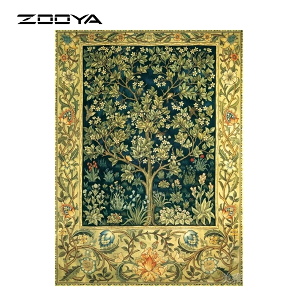 

3D Diamond Painting plant Handicraft canvas oil knitting needles Cross Stitch household decoration Branches fabric trees AT227
