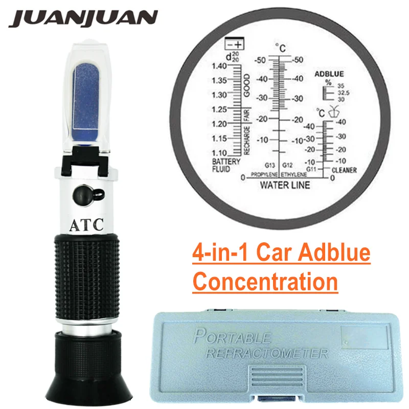 4 in 1 Car Adblue Refractometers exhaust measurement engine tail gas