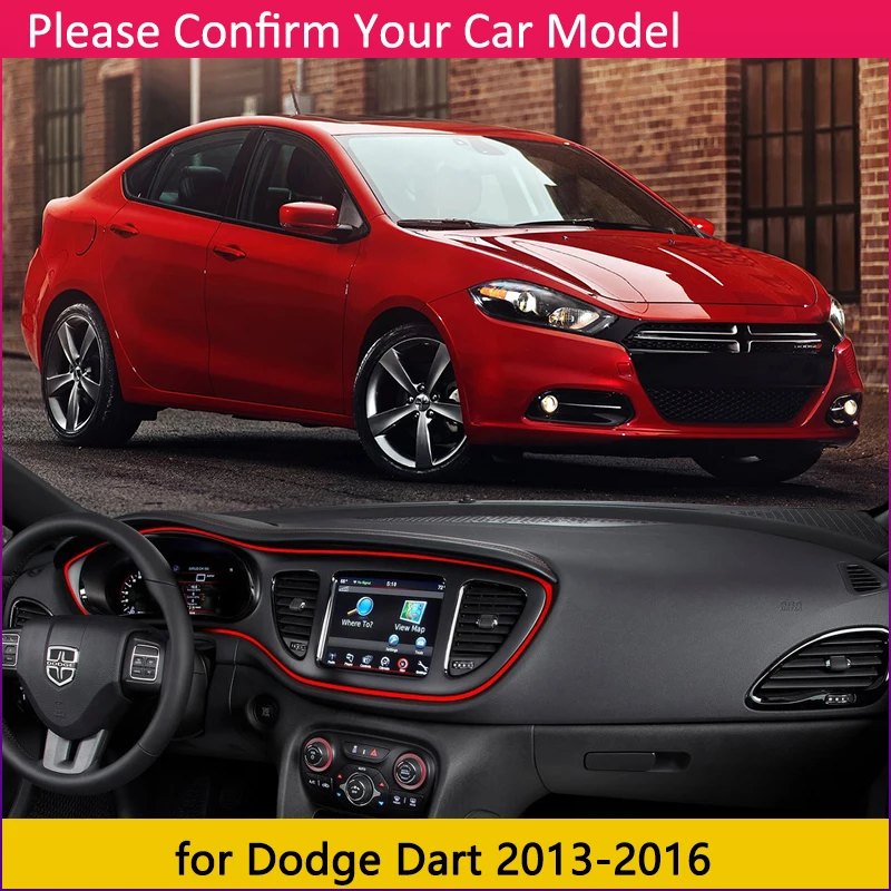 Для Dodge Dart Фиат виаджио 2013 PF Противоскользящий коврик для приборной панели солнцезащитный коврик для защиты ковров автомобильные аксессуары