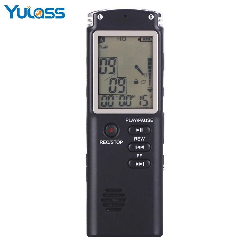 Yulass Telephone Digital Voice Recorder 8GB Black VOR Professional audio recorder USB Dictaphone With MP3/WMA/WAV