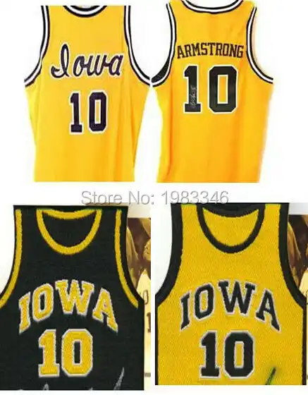 10 B J Armstrong Iowa Hawkeyes College Basketball Jersey Yellow Black Custom Any Size All Name And Numbers Are 100 Stitched Number Puzzles For Kids Jersey Polandjersey Boys St Louis Aliexpress