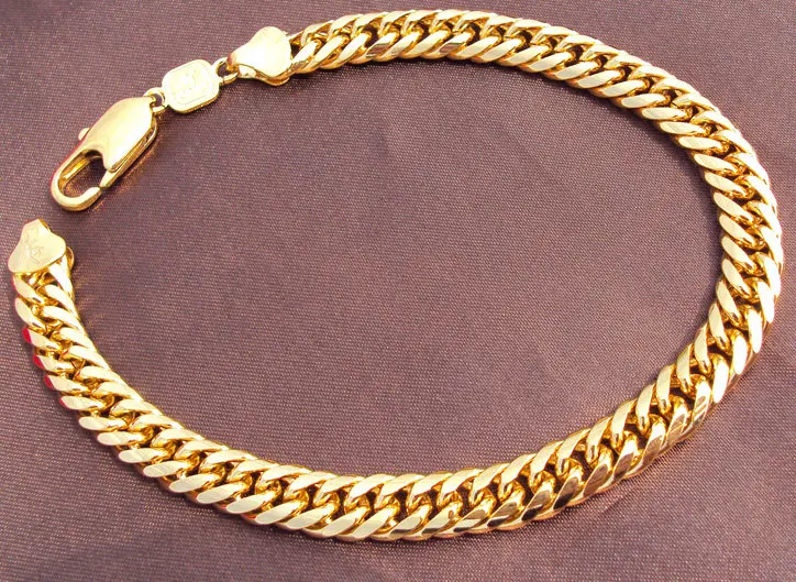 Mens Women's 24k Solid Gold Gf Finish 