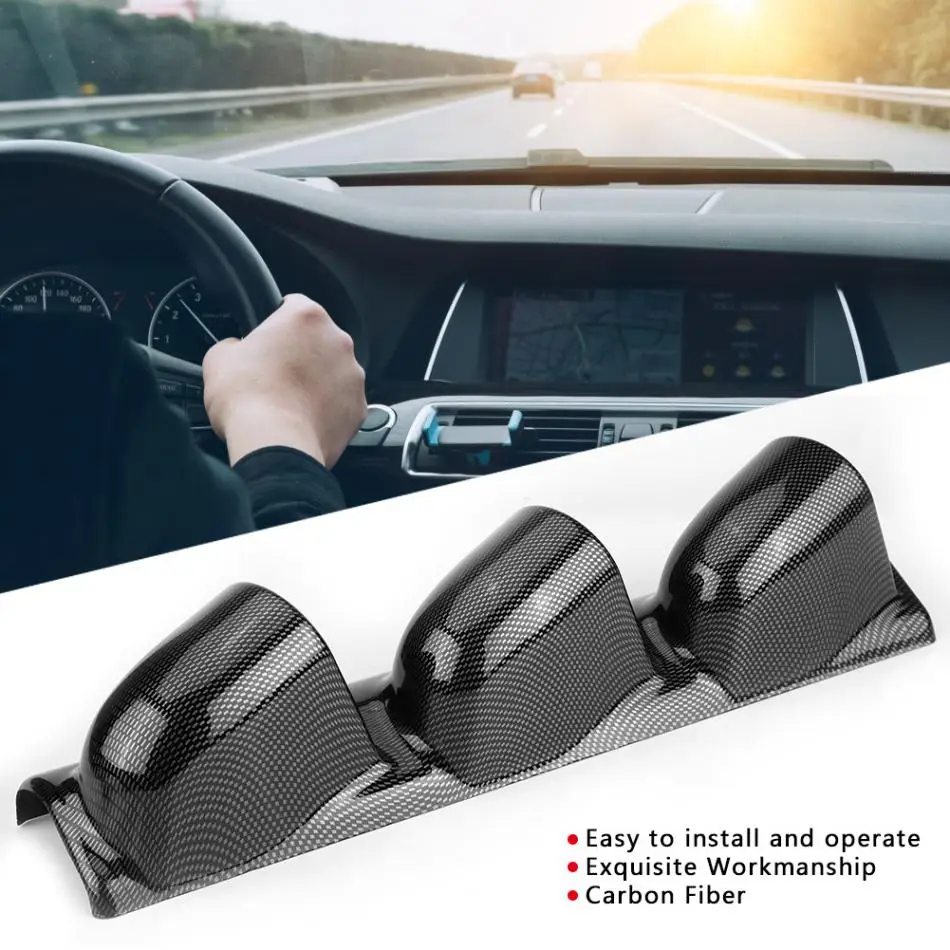 Gauge Cluster Car 60mm 2.5 Triple 3 Hole Mount Holder Dash Gauge Pillar Pod Cluster Universal