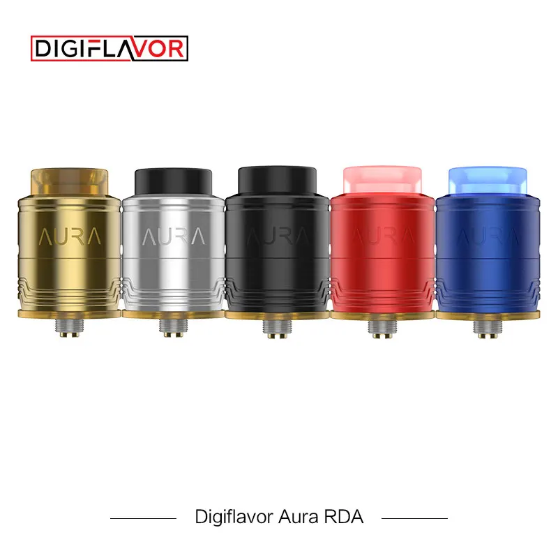 

Original Digiflavor Aura RDA Tank with Step Clamp Build Deck with BF regular connector Atomizer Vape for E cigarette Vaporizer