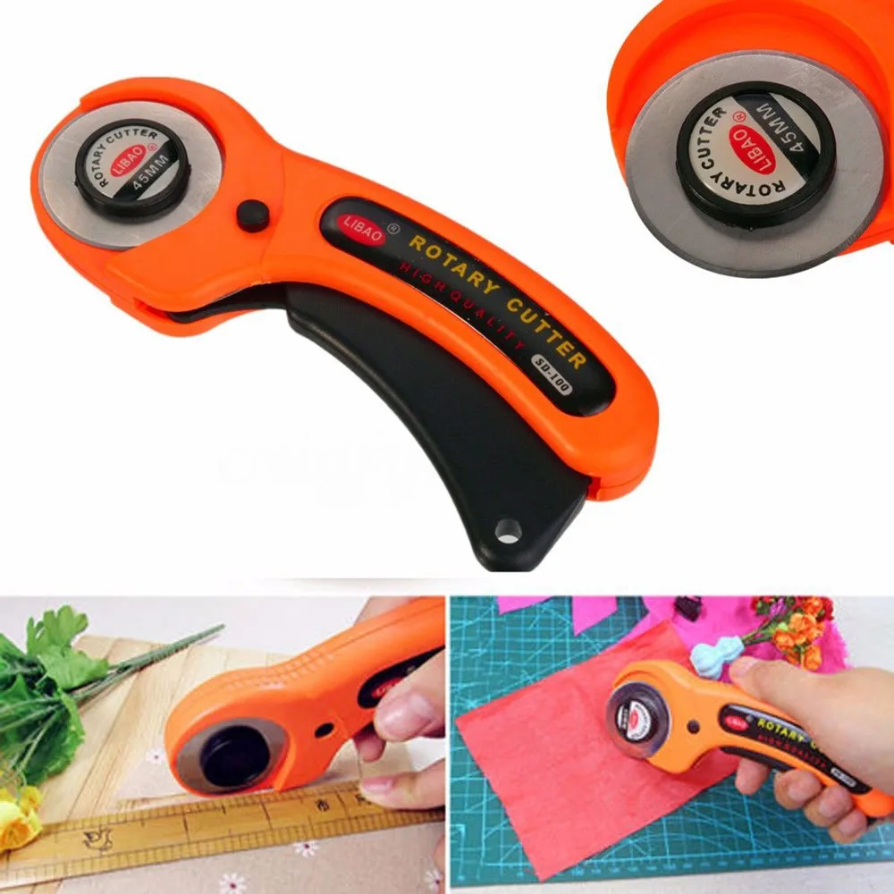 

45mm Sharp Round Rotary Cutter Sewing Quilting Roller Fabric Cutting Craft Tool