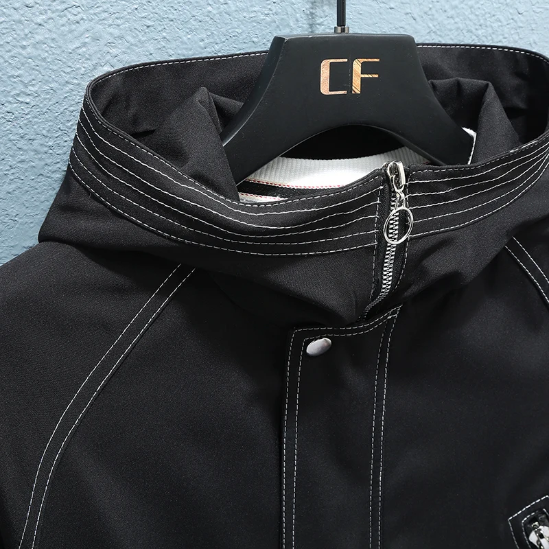 Большие размеры 9XL 8XL 7XL 6XL Черная куртка-бомбер мужская модная хип-хоп Уличная бейсбольная куртка Мужское пальто Мужская куртка Свободное пальто