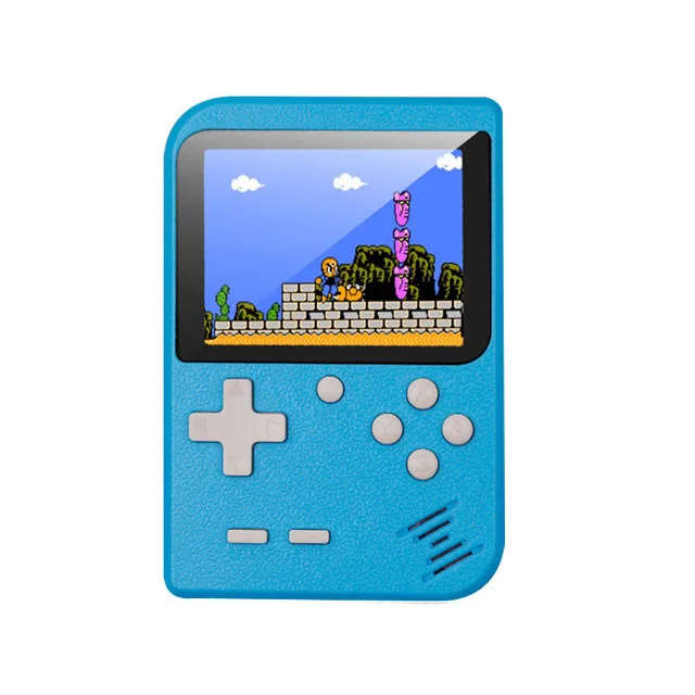 Retro Portable Mini Handheld Game Console 8-Bit 3.0 Inch Color LCD Kids Color Game Player Built-in 400 games - Цвет: Blue