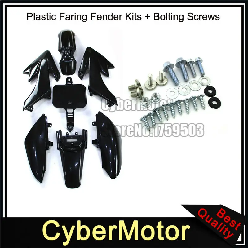 

Black Plastic Fairing Fender Kits Screws For Honda Piranha XR50 CRF50 Pit Dirt Bike 50cc 70 90cc 110cc 125cc 150cc 160cc DHZ YCF