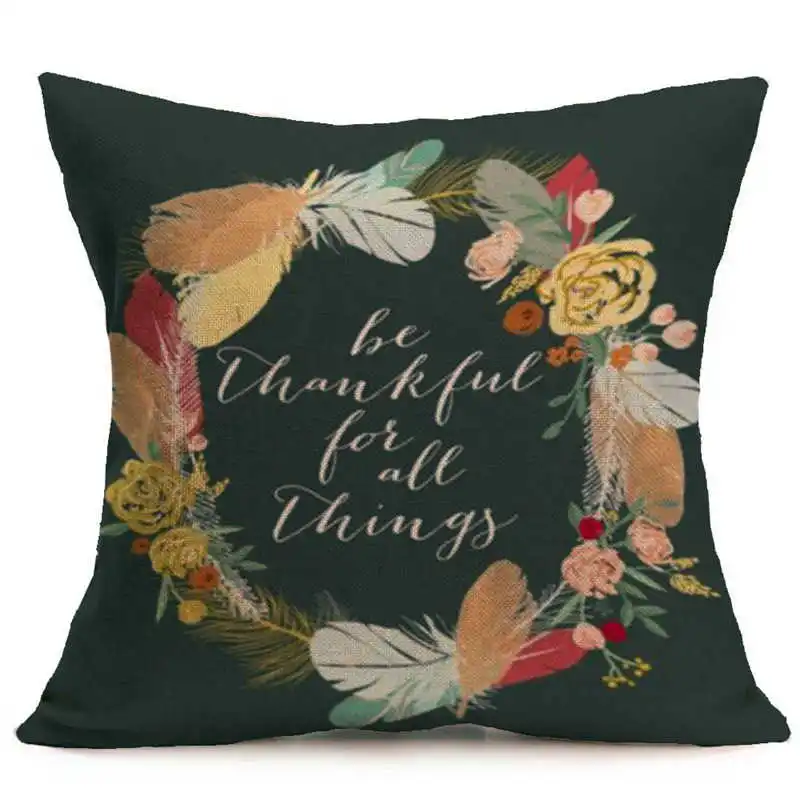 2018 hot Cartoon Pattern Linen Throw Pillow Case Cushion Christmas Theme Pillowcase pillow covers decorative 4545 #3o11#f  (6)