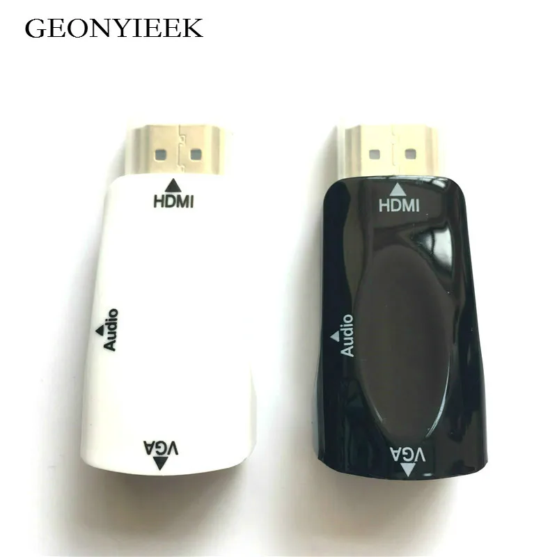 Конвертер HDMI в VGA с аудиокабелем штырь гнездо для ПК ноутбуков планшетов