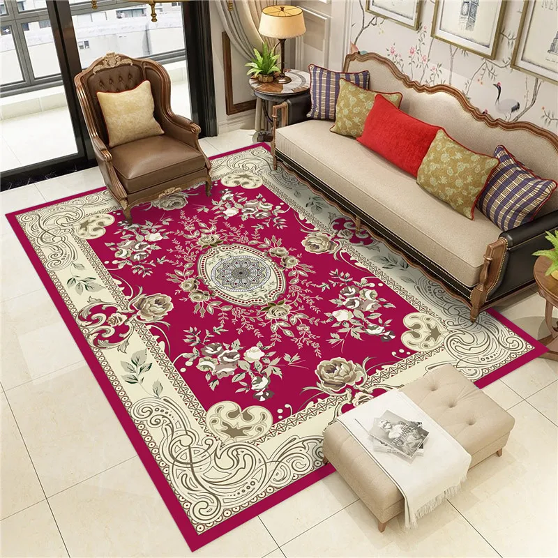 Толстый Печатный ковер современный минималистский спальня прикроватный одеяло журнальный столик гостиная нескользящий коврик Европейский коврик с печатью