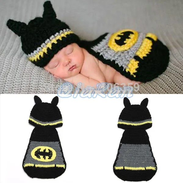 Newborn Baby Batman Hat Crochet Pattern 