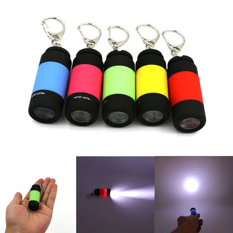 Keychain Mini Torch Light Pocket LED USB Rechargeable Flashlight
