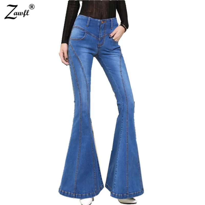 Aliexpress.com : Buy ZAWFL vintage Runway bell bottom mid waist slim ...