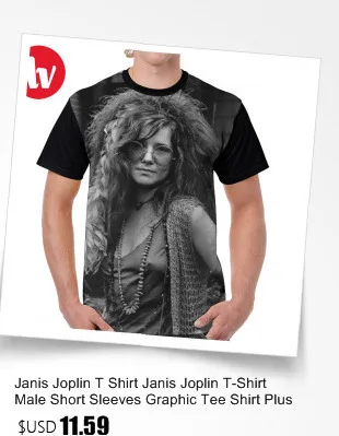 Janis Joplin футболка мужская с коротким рукавом графическая футболка плюс размер Печатный полиэстер Повседневная отличная футболка