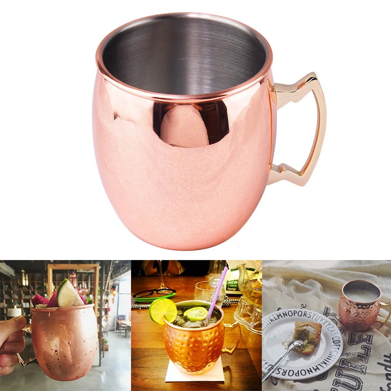 

Copper Mugs Food Grade Pure Solid Copper Mugs Cocktail Cup for Party Bar Home HTQ99