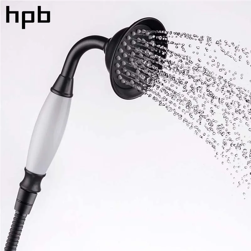 

HPB Bronze Handheld Shower Head Holder Bathroom Rain Hand Shower Head Set High Pressure Water Saving alcachofa ducha H1102