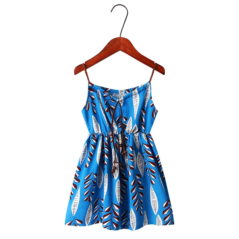 Новые платья макси, костюм в винтажном стиле, платья для мам и девочек, летняя хлопковая семейная одежда, платья для девочек - Цвет: 03 blue Wheat spike
