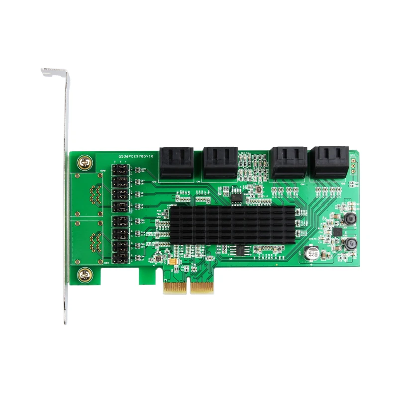  Tarjeta de controlador SATA PCI Express III 6G 8 puertos PCI 20x2 con soporte de perfil bajo