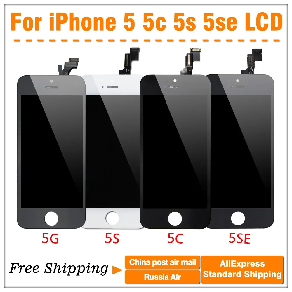 imágenes para 1 UNIDS de Calidad Superior pantalla lcd, pantalla Táctil para el iphone 5S, Pixel No Muertos Digitalizador, negro/Blanco del envío libre imágenes para 1 UNIDS de Calidad Superior pantalla lcd, pantalla Táctil para el iphone 5S, Pixel No Muertos Digitalizador, negro/Blanco del envío libre